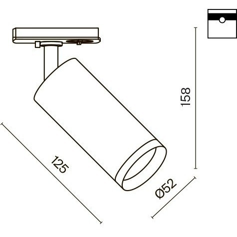 Однофазный двужильный светодиодный трековый светильник Maytoni Unity TR021-1-12B4K-W-B Focus LED 4000К 900Лм CRI90+ 50° 12Вт