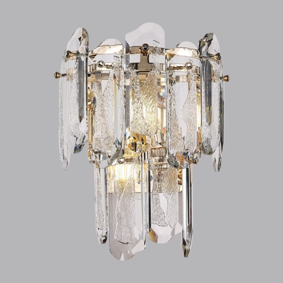 5069/2W HALL ODL24 503 золото/прозрачный/металл/хрусталь Бра E14 2*40W BULLON