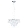 39723 CARVARIO Люстра потолочная с семью лампами E14, 280Вт, хромированный, стекло