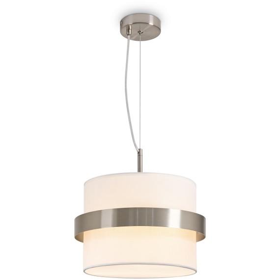 Подвесной светильник с тканевым абажуром 30см и одной лампой E14 Freya Bride FR5367PL-01N