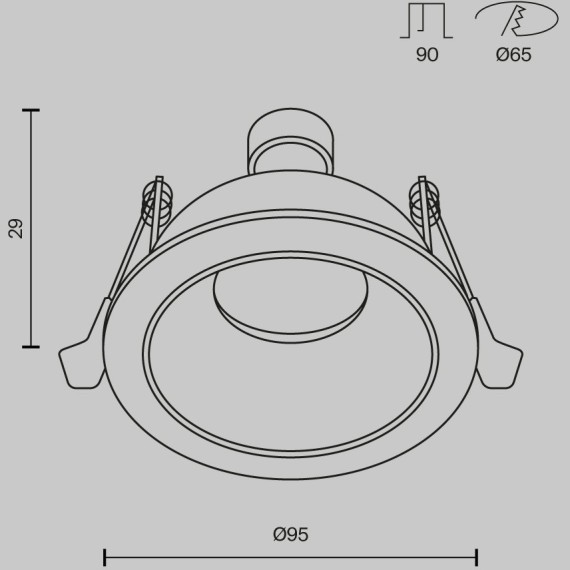 Встраиваемый светильник Maytoni Share GU10 10Вт IP 54 DL126-GU10-WMG