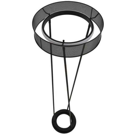 8370/30FL Торшер с металлическим черным плафоном и ступенчатой сменой цветности 3000;4000;6000K LED 30Вт 1510Лм CRI80 220V LUMION ALVA