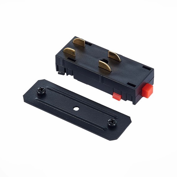 ST015.422.10 Коннектор питания прямой черный SKYLINE 220