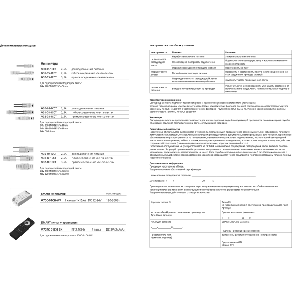 A2424015-03-6K Светодиодная лента 24В 20Вт/м 2200Лм/м 6000К CRI 90+ 15мм SMD2835 240шт/м 5м IP20