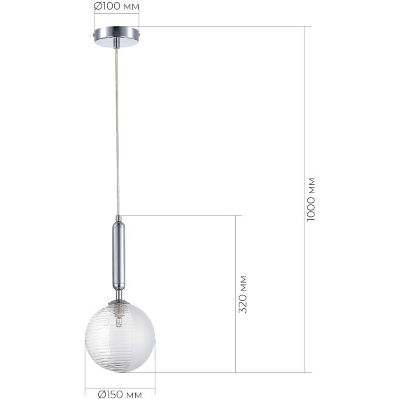 SLE1096-103-01 Подвес Хром/Прозрачный G9 1*5W AVEIRO
