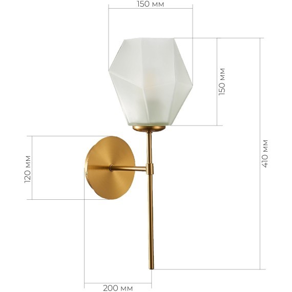 SLE205201-01 Светильник настенный Латунь/Белый E27 1*60W TERRAMO