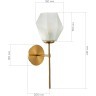 SLE205201-01 Светильник настенный Латунь/Белый E27 1*60W TERRAMO