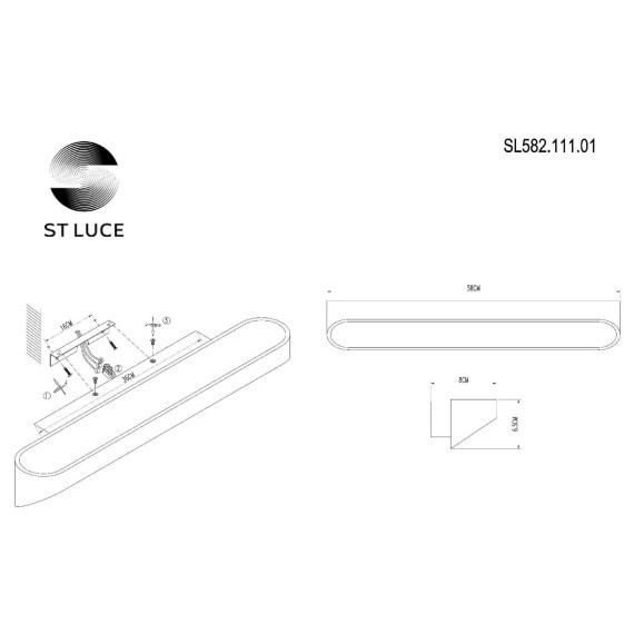 SL582.111.01 Светильник настенный ST-Luce Белый/Белый LED 1*18W 4000K Настенные светильники
