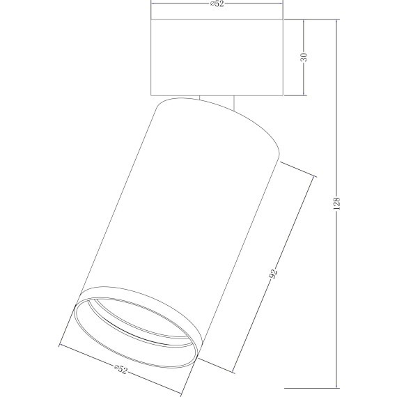Накладной потолочный светильник Maytoni C050CL-U-1B Focus S под лампу 1xGU10 10W