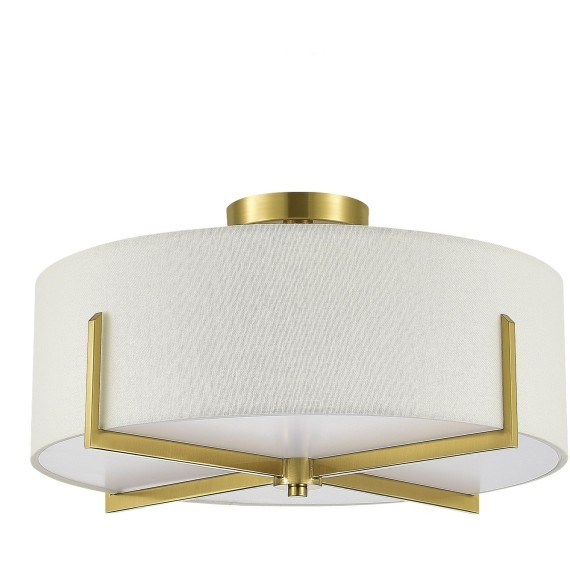 SLE3010-302-04 Светильник потолочный Латунь/Белый E27 4*60W LINTON