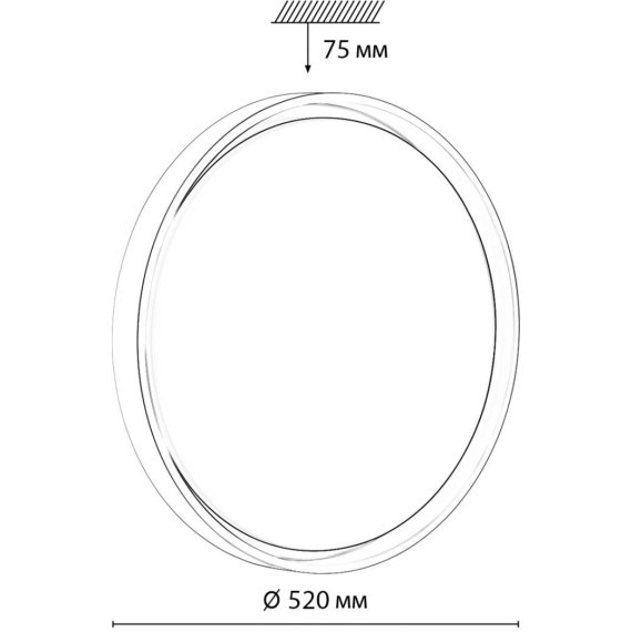 7645/ELN Настенно-потолочный светодиодный светильник 52см с мех. перекл. цв. температуры 76Вт 7100Лм 3000/4000/6000К IP43 Sonex KISIL