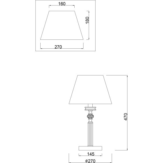 Интерьерная настольная лампа Alessandra FR2016TL-01BZ