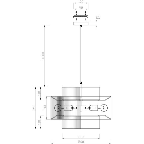 Подвесной светильник Freya FR5249PL-03BG1