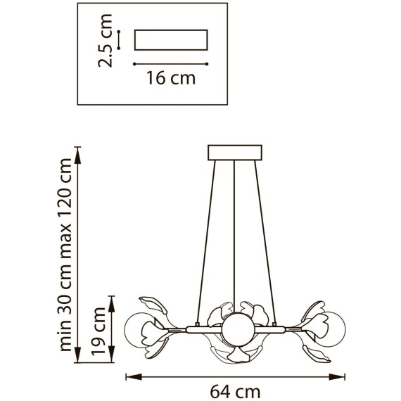 Люстра подвесная Ceramo BW Lightstar 799067