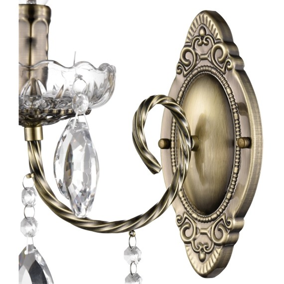 8190/1W CLASSI LN25 античная бронза, металл/хрусталь Бра E14 1*40W 220V LINN