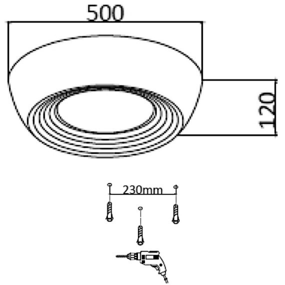 Светильник Sonex LED 54Вт 3000-6500К D500 IP20 пульт ДУ CRONUS 7715/54L