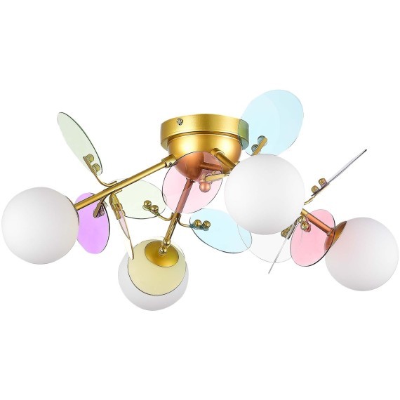 SLE2502-202-04 Светильник потолочный Золотистый/Разноцветный G9 4*5W VOLA