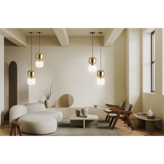 Подвесной светильник с 1 плафоном Freya FR5215PL-01BS Lumen под лампу 1xG9 60W