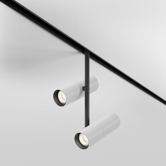 TR005-4-2X12W-DS-BW Трековый магнитный SMART (App, Bluetooth Mesh, Алиса) светодиодный светильник Maytoni Exility CRI90+ 2700-6000К 1802Лм 36° 24Вт