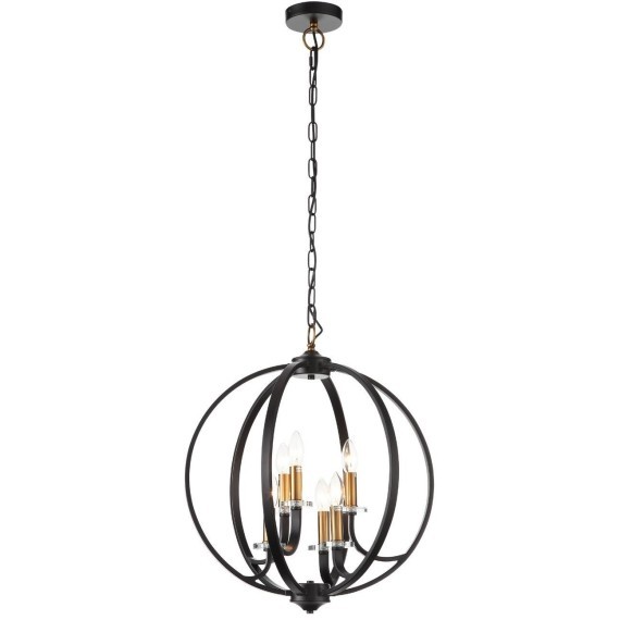 SL1013.423.06 Светильник подвесной ST-Luce Черный, Золото/Черный E14 6*40W PIANETTA