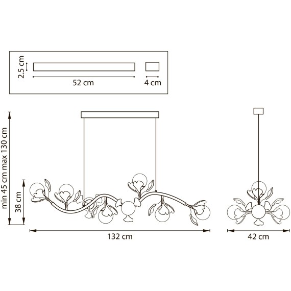 Люстра подвесная Ceramo BW Lightstar 799087