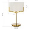 SLE3010-304-02 Светильник настольный Латунь/Белый E27 2*60W LINTON