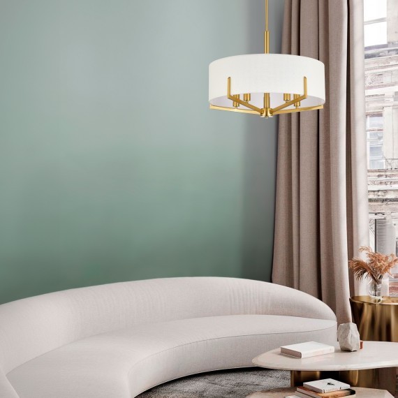 SLE3010-304-02 Светильник настольный Латунь/Белый E27 2*60W LINTON