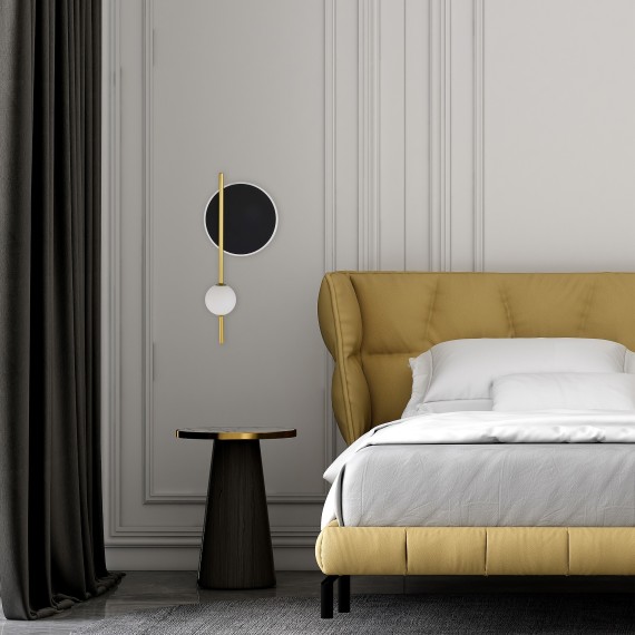 SL6507.431.02 Светильник настенный ST-Luce Шампань, Черный/Белый LED 1+1*9+4W 4000K DALI