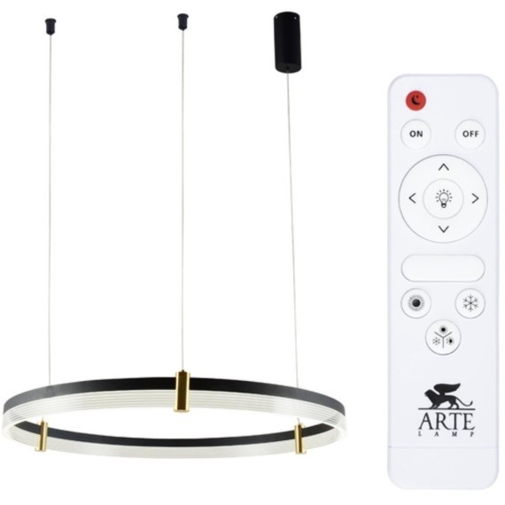 Подвесной светильник диммируемый светодиодный с пультом регулировкой цветовой температуры и яркости ночным режимом Mercury A2183SP-1BK