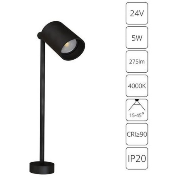 Подсветка витрин с регулируемым углом света 15-40 град Arte Lamp Presto A6197LT-1BK