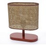8202/1T COUNTY LN25 кофейный/коричневый, дерево/текстиль Настольная лампа E27 1*60W 220V MADERANA