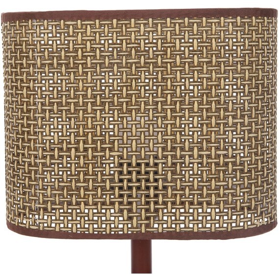 8202/1T COUNTY LN25 кофейный/коричневый, дерево/текстиль Настольная лампа E27 1*60W 220V MADERANA