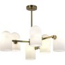 SLE1047-302-06 Светильник потолочный Бронза/Молочно-белый E14 6*40W NOBILIA