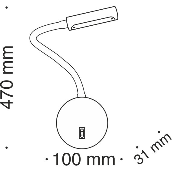 Настенный светильник на гибкой ножке Maytoni C035WL-L3B3K Stem светодиодный LED 3W