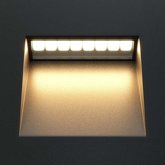 Светильник встраиваемый в стену Maytoni O038-L3B Arca IP65 светодиодный LED 3W