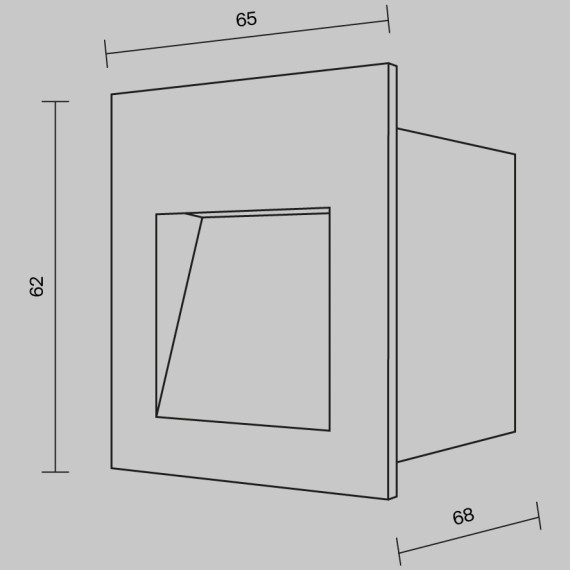 Светильник встраиваемый в стену Maytoni O038-L3B Arca IP65 светодиодный LED 3W