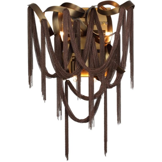 5066/4W HALL ODL24 397 античн.бронза/коричневый/металл/металл Бра G9 4*40W CHAINY