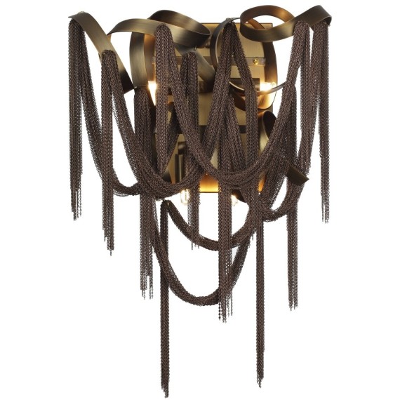 5066/4W HALL ODL24 397 античн.бронза/коричневый/металл/металл Бра G9 4*40W CHAINY