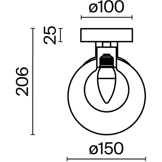 Настенный светильник (бра) Maytoni MOD521WL-01G1