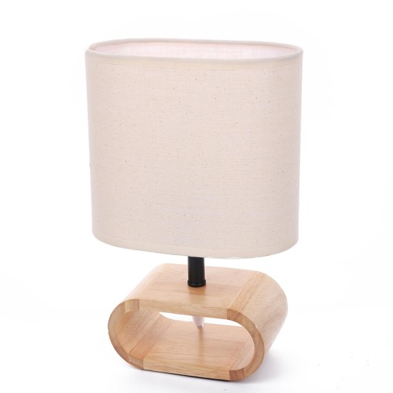 8199/1T COUNTY LN25 бежевый, дерево/текстиль Настольная лампа E27 1*60W 220V MADERANA