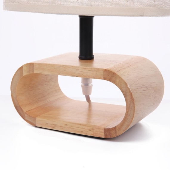 8199/1T COUNTY LN25 бежевый, дерево/текстиль Настольная лампа E27 1*60W 220V MADERANA