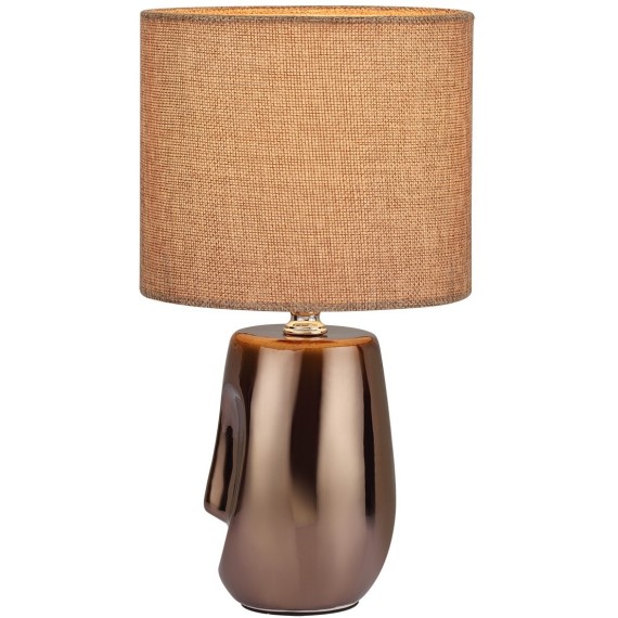 8150/1T MODERNI LN25 бронза/бежевый, керамика/текстиль Настольная лампа Е27 1*60W 220V AKIVI