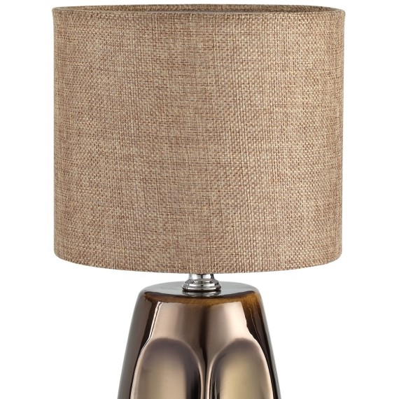 8150/1T MODERNI LN25 бронза/бежевый, керамика/текстиль Настольная лампа Е27 1*60W 220V AKIVI