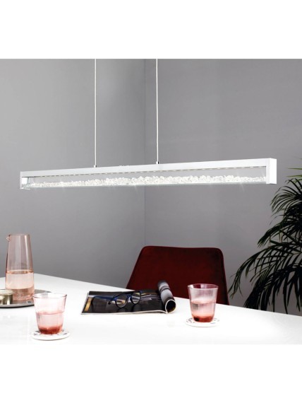 93626 EGLO CARDITO 1 Светодиодный подвес с сенсорным диммером, 32Вт, 2Лм, 2700К, L1000, хром/насыпной хрусталь