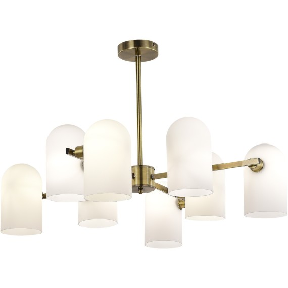 SLE1047-302-08 Светильник потолочный Бронза/Молочно-белый E14 8*40W NOBILIA