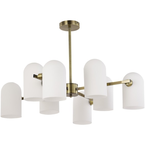 SLE1047-302-08 Светильник потолочный Бронза/Молочно-белый E14 8*40W NOBILIA