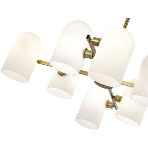 SLE1047-302-08 Светильник потолочный Бронза/Молочно-белый E14 8*40W NOBILIA