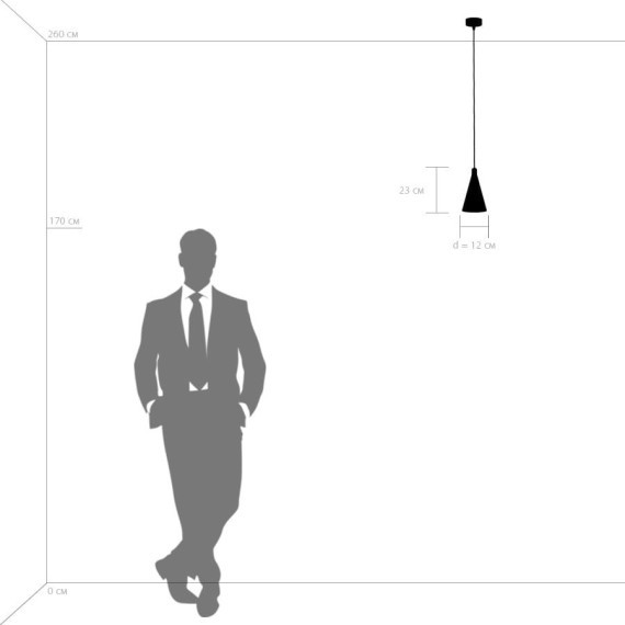 Подвесной светильник цилиндр Lightstar 757016 Cone под лампу 1xGU10 40W