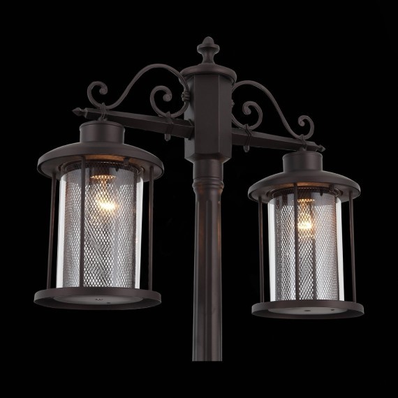 SL080.425.02 Светильник уличный наземный ST-Luce Темный кофе/Прозрачный, Темный кофе E27 2*100W LASTERO