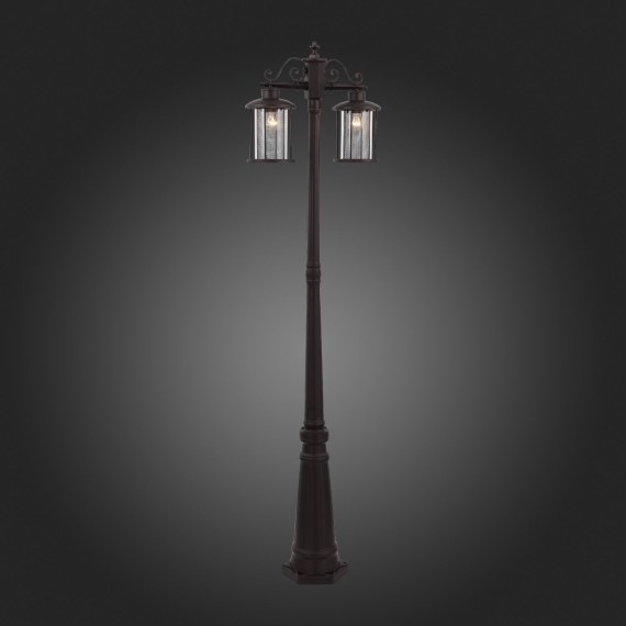 SL080.425.02 Светильник уличный наземный ST-Luce Темный кофе/Прозрачный, Темный кофе E27 2*100W LASTERO